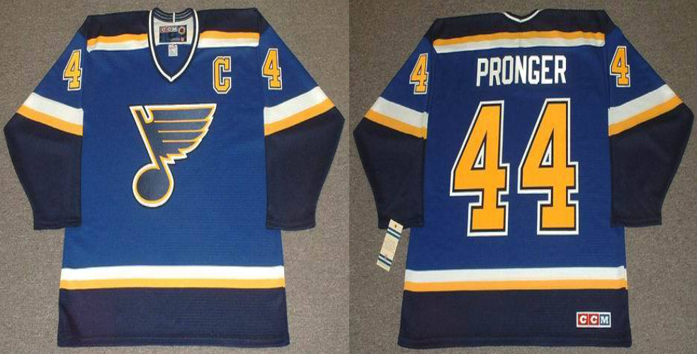 2019 Men St.Louis Blues #44 Pronger blue CCM NHL jerseys->st.louis blues->NHL Jersey